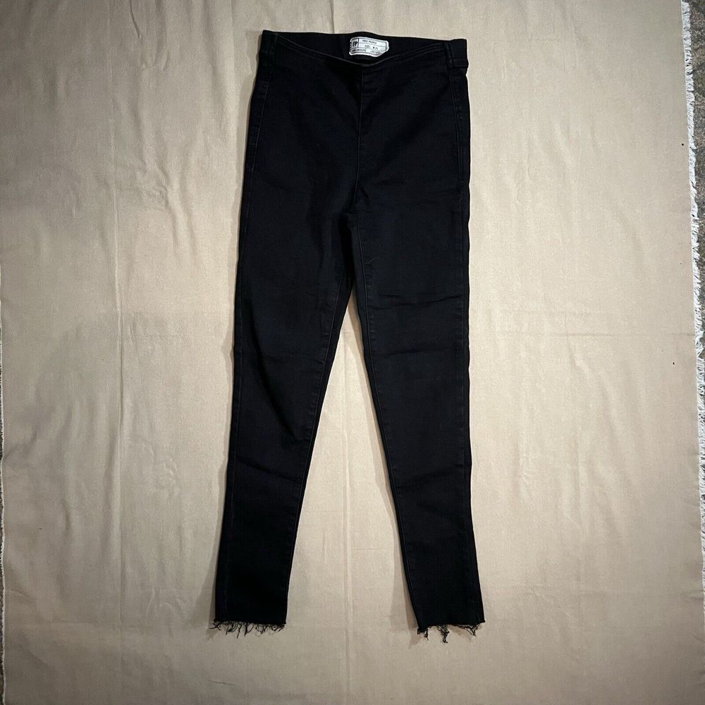 Free People We The Free Raw High-Rise Jegging  Size‎ 25 Frayed Hem Black Jeans - Picture 2 of 4